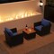 3-Piece Furniture Set with Rattan Single Sofa Acacia Wood Coffee Table Including Cushions for Outdoor and Indoor Use